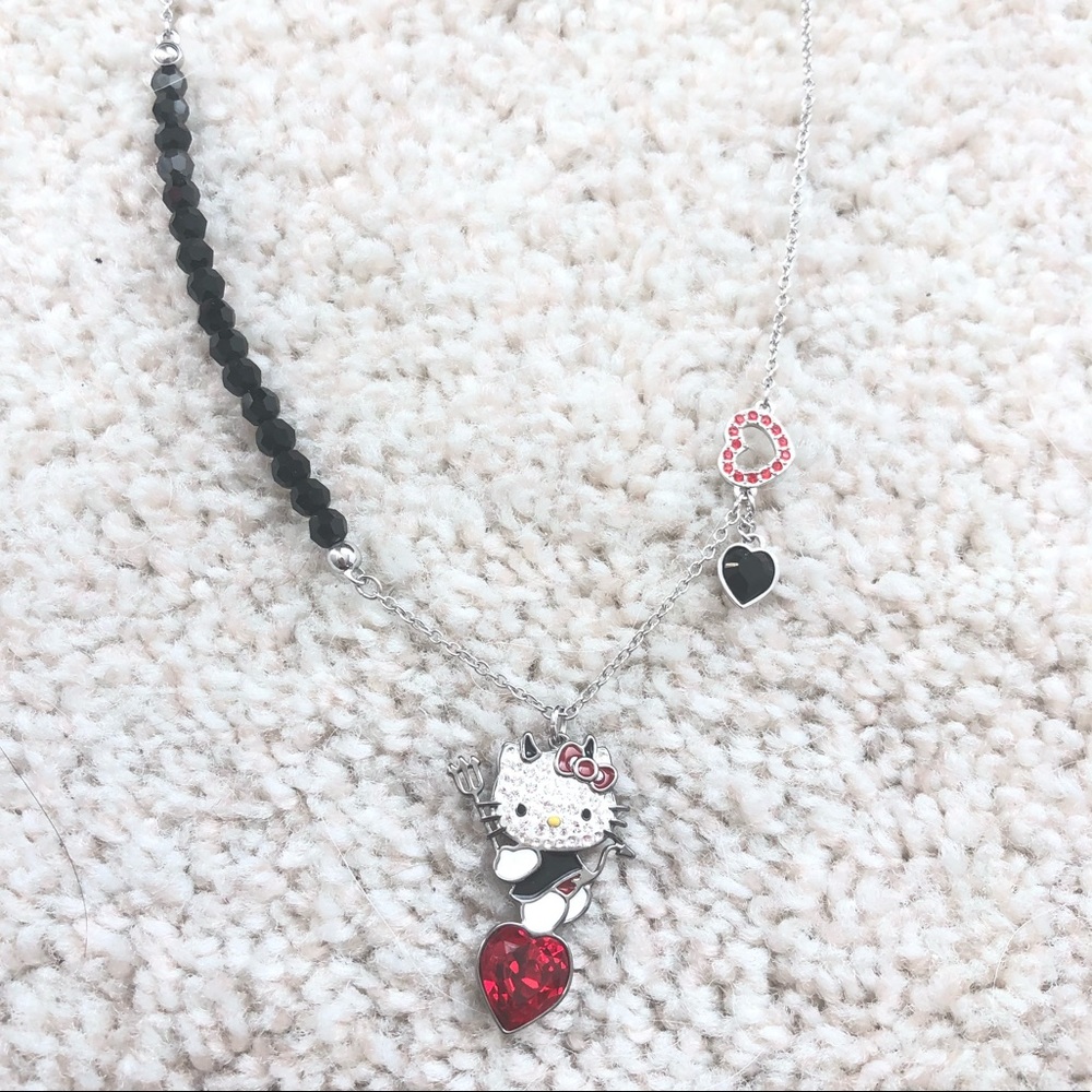 NWOT Swarovski Hello Kitty Devil Necklace